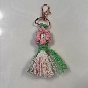Macrame Daisy Chain Keychain